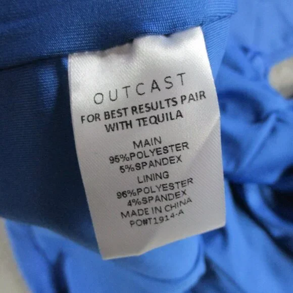 Outcast Ally Mini Dress Womens Small Blue Ruffle Long Sleeve NEW - Picture 7 of 11